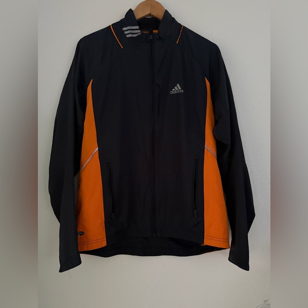 Adidas Climaproof Jacket Men’s Size Medium Dark Gray Zip Up Outdoors Casual